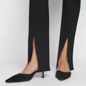 Reformation Elegant Black Straight Leg Pants